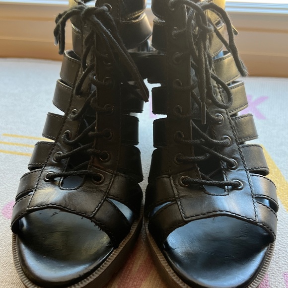 Dr. Martens lace up black wedges Docs size 7 - Picture 3 of 8